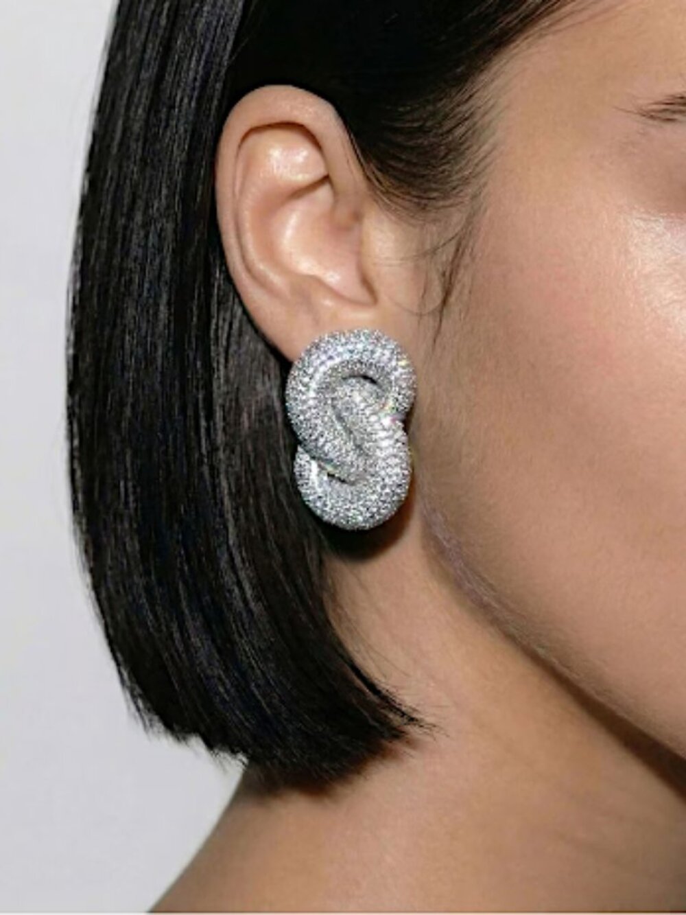 NEW~ Anthropologie SHASHI Le Deux Pave Crystal Earrings